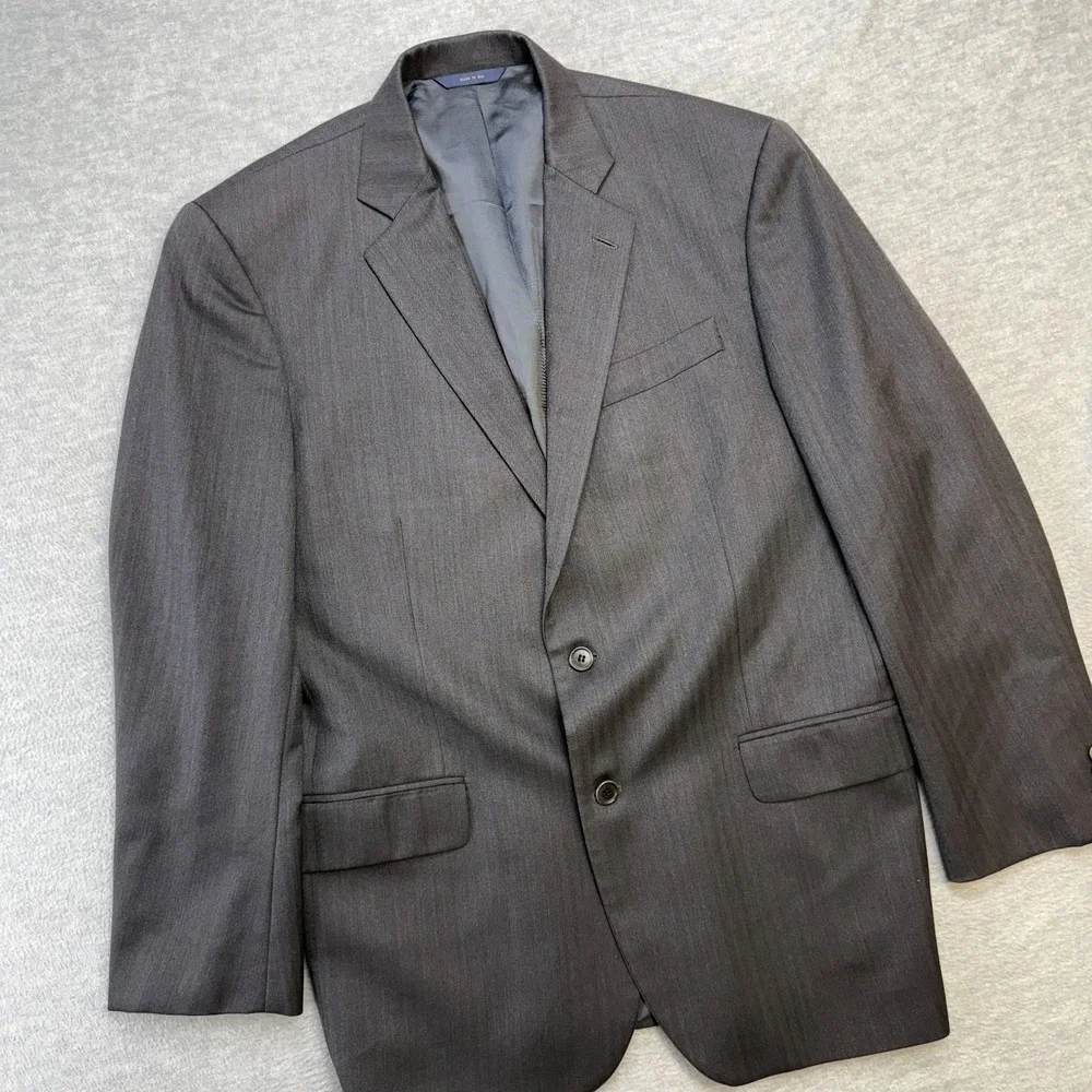 Brooks‎ Brothers Blazer Mens 42R Charcoal Gray Madison Saxxon Wool Suit Jacket